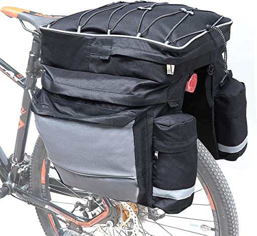 Fahrradtasche Satteltasche Gepäcktasche Wasserdicht Gepäckträger Tasche schwarz 