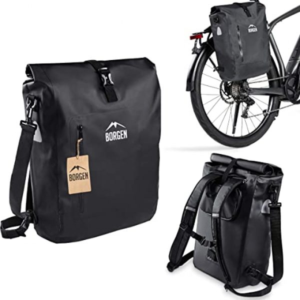Borgen Fahrradtasche für Gepäckträger 3in1 Fahrrad Rucksack I ...