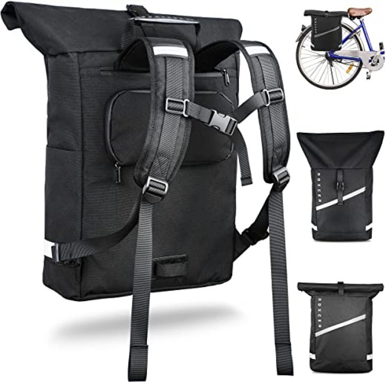 Noxcer 2in1 Fahrradtasche für Gepäckträger & Rolltop